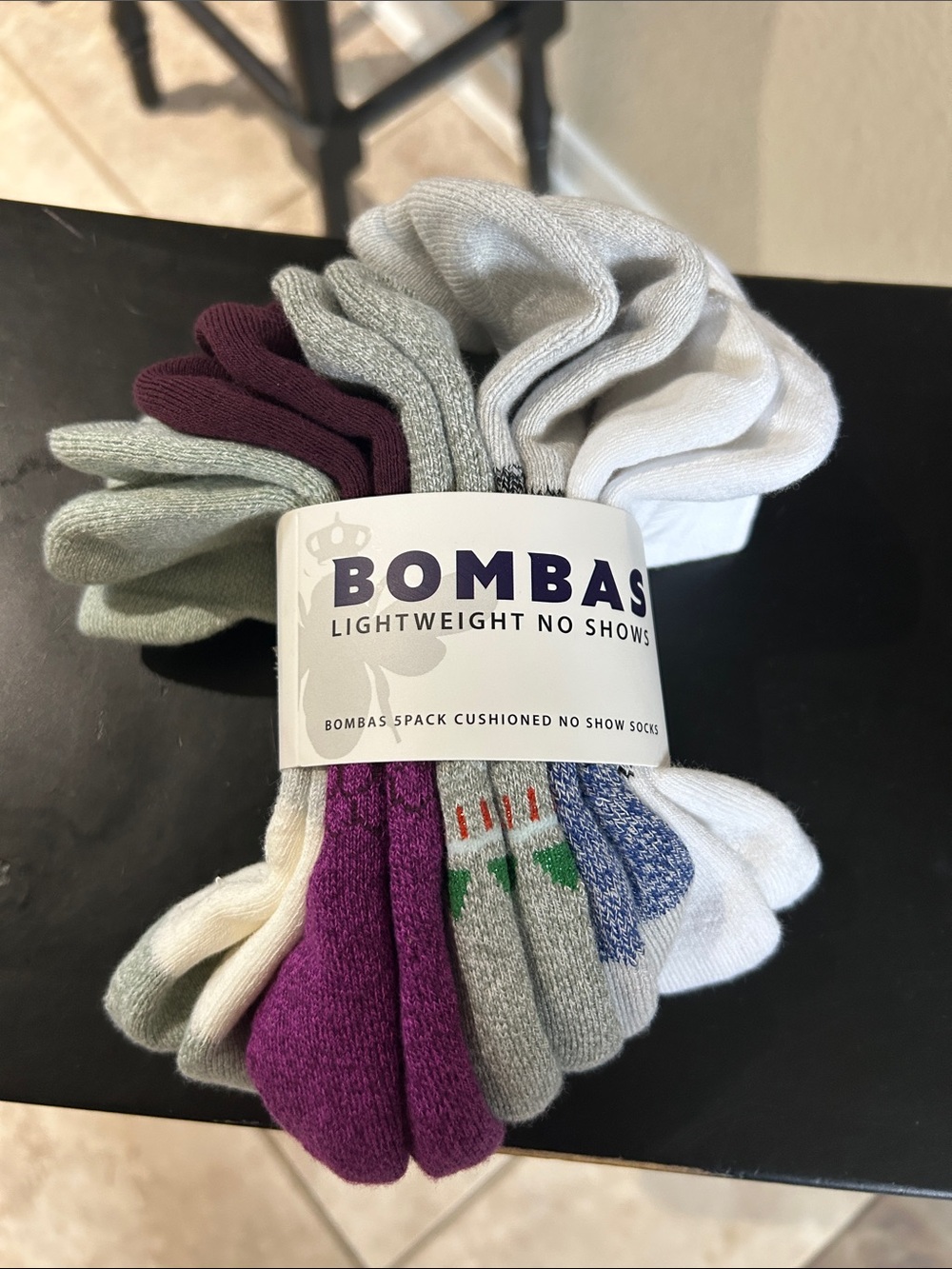 NWT Bombas Men's No-Show Socks - White, Gray, Green, Purple, Burgundy